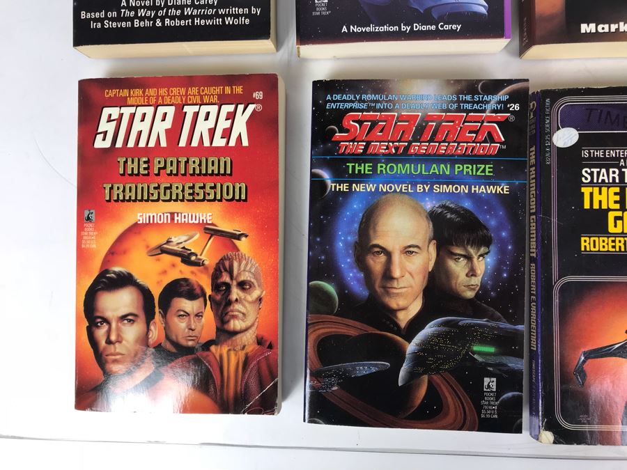 Collection Of Paperback Star Trek Books