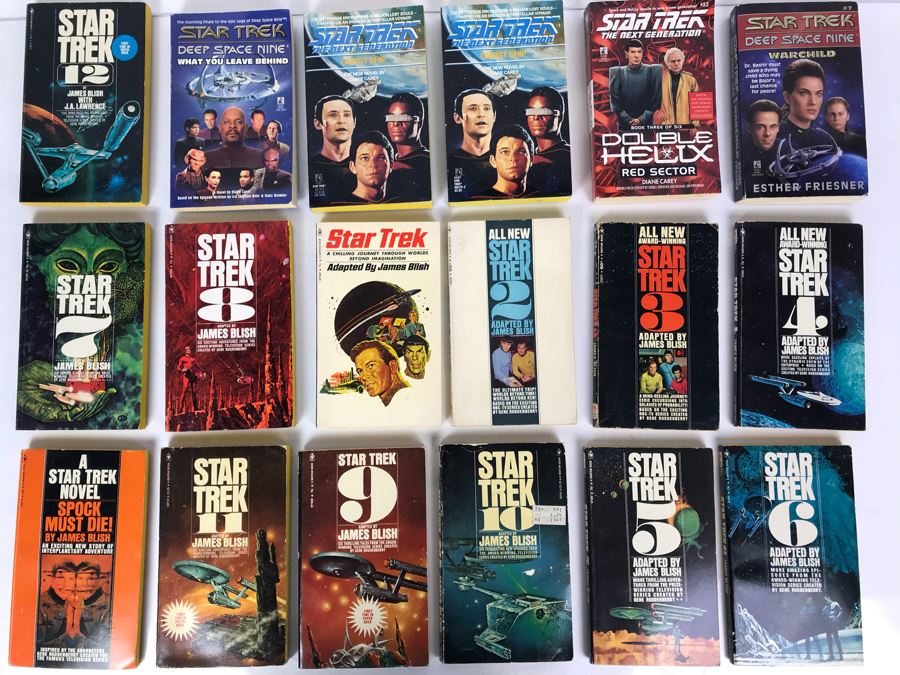 Collection Of Paperback Star Trek Books