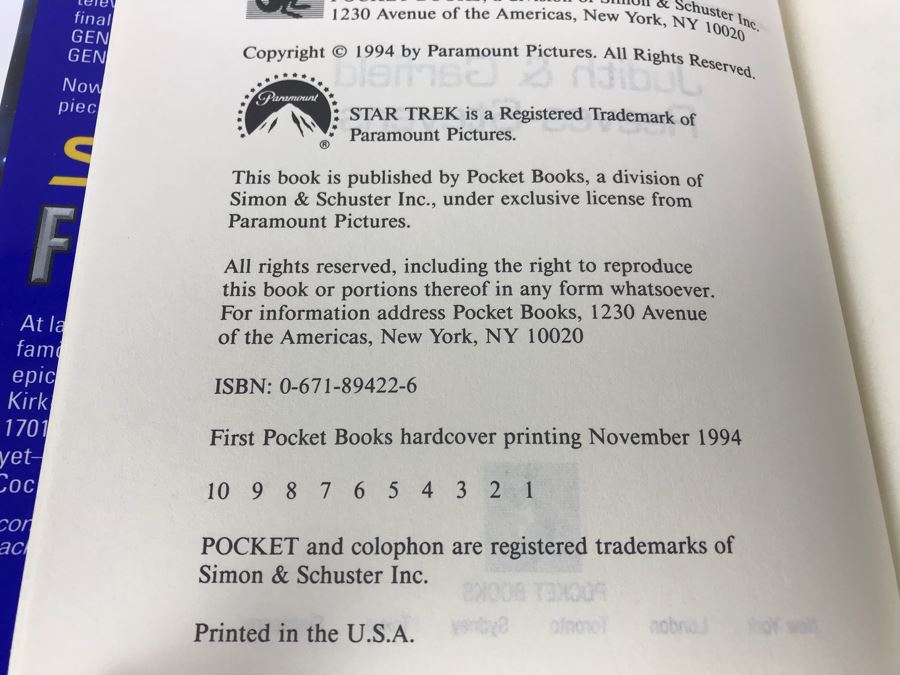 First Printing Hardcover Star Trek Books [Photo 3]