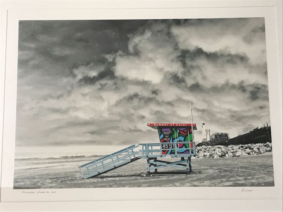 JUST ADDED - Framed Photograph Of Manhattan Beach, CA Signed By Photographer