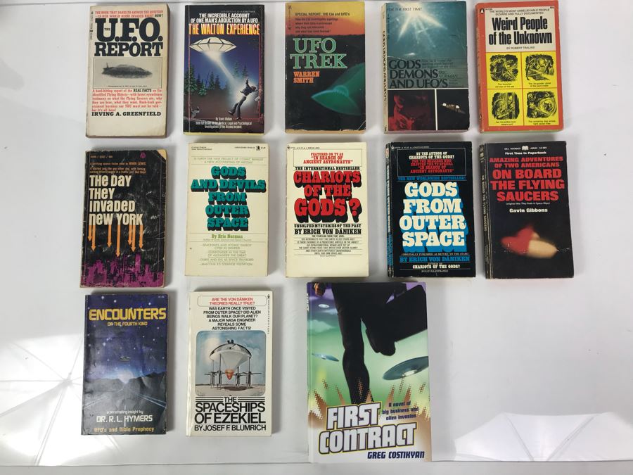 Collection Of UFO Related Paperback Books And (1) First Edition