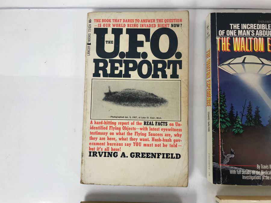 Collection Of UFO Related Paperback Books And (1) First Edition