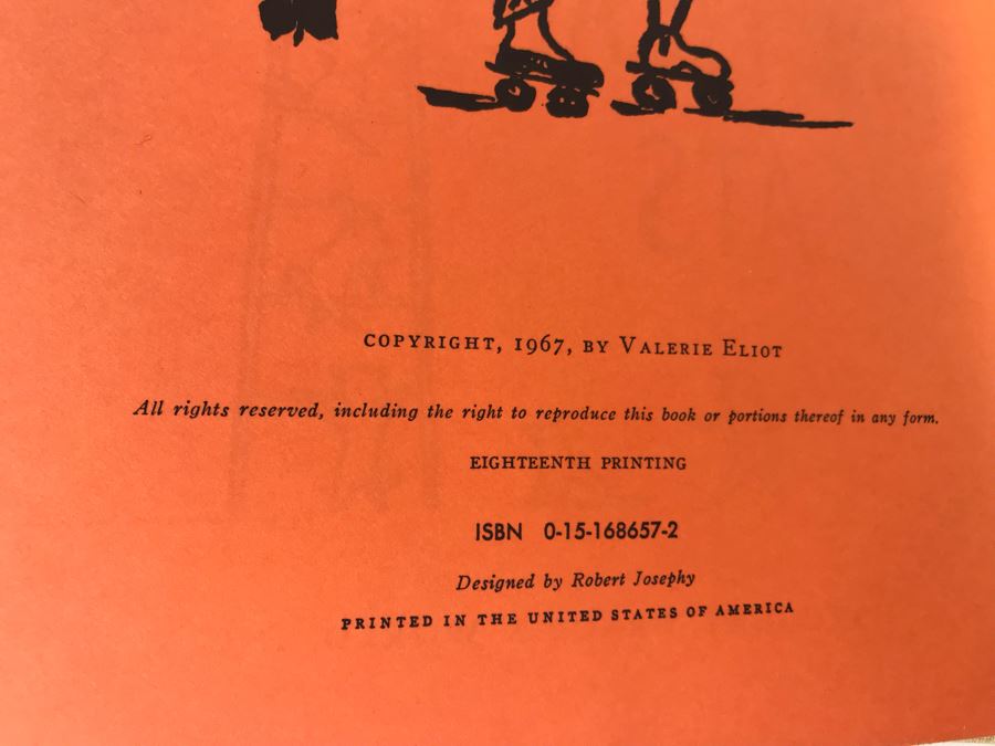 T.S. Eliot Hardcover Book 'Old Possum's Book Of Practical Cats' [Photo 3]