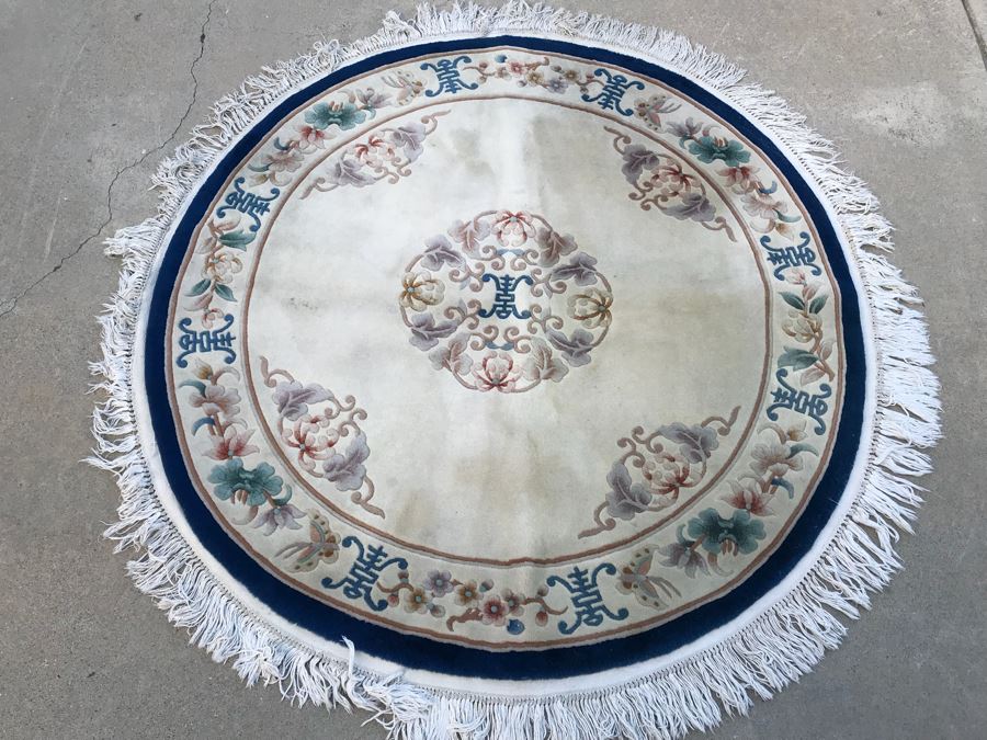 JUST ADDED - Round Chinese Wool Rug 63'Dia [Photo 2]
