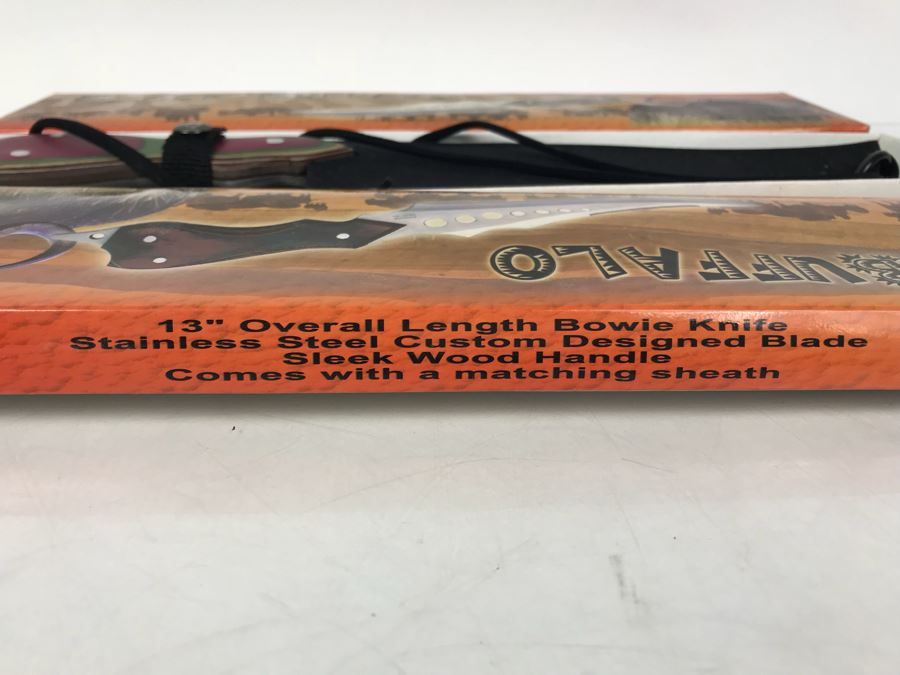 Pair Of Black Buffalo Fantasy Knives New Old Stock HK493-160 [Photo 11]