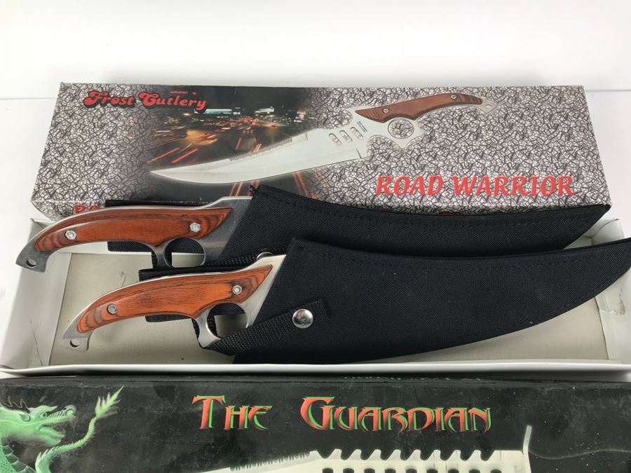 (2) Frost Cutlery Road Warrior Fantasy Knives (1) Frost Cutlery The Guardian Fantasy Knive [Photo 3]