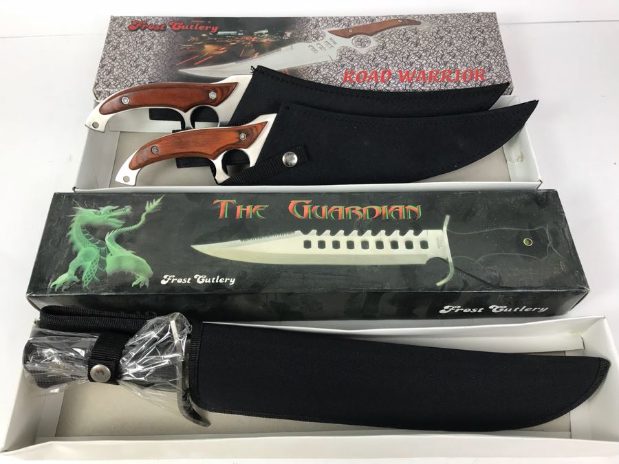 (2) Frost Cutlery Road Warrior Fantasy Knives (1) Frost Cutlery The Guardian Fantasy Knive [Photo 1]