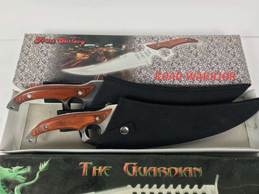 (2) Frost Cutlery Road Warrior Fantasy Knives (1) Frost Cutlery The Guardian Fantasy Knive [Photo 4]
