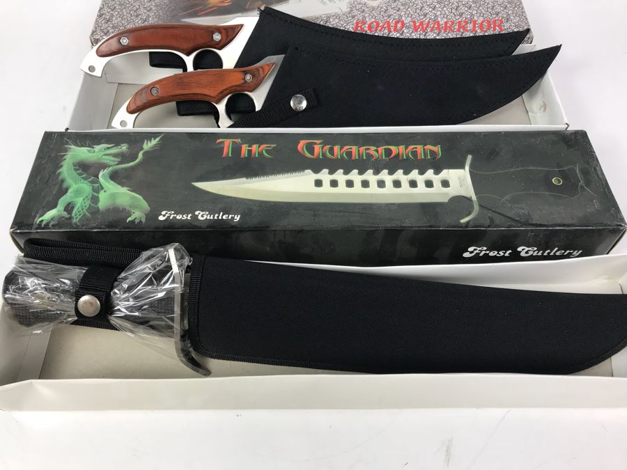 (2) Frost Cutlery Road Warrior Fantasy Knives (1) Frost Cutlery The Guardian Fantasy Knive [Photo 2]