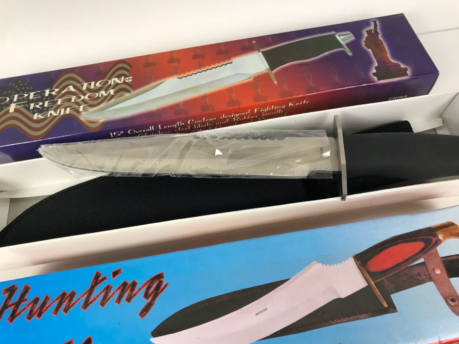 (3) Fantasy Knives: British Commando Knife, Hunting Knife And Operation Freedom Knife New Old Stock [Photo 8]