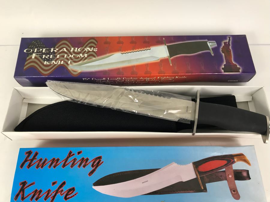 (3) Fantasy Knives: British Commando Knife, Hunting Knife And Operation Freedom Knife New Old Stock [Photo 7]