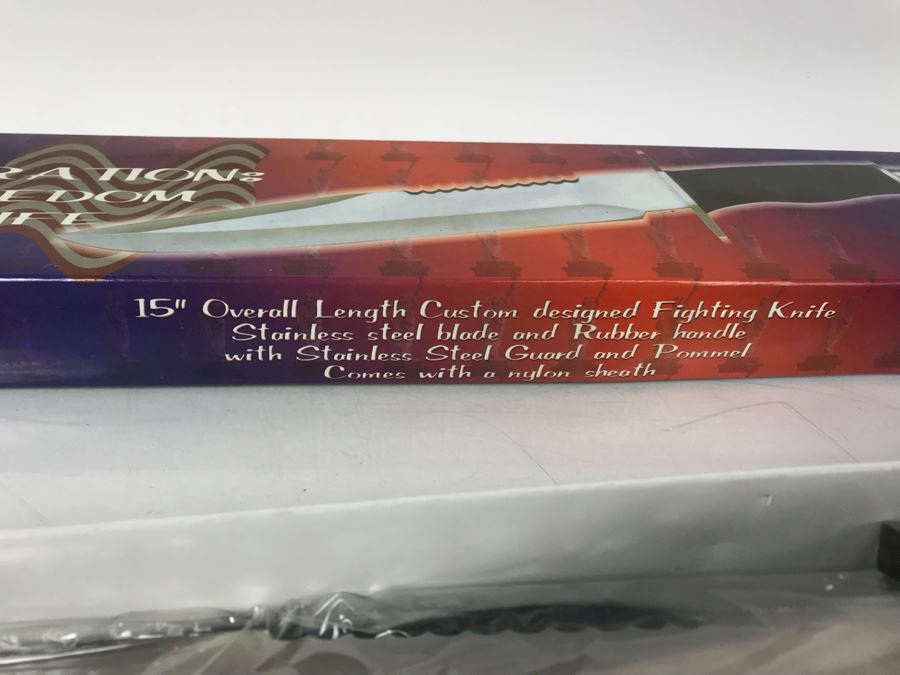 (3) Fantasy Knives: British Commando Knife, Hunting Knife And Operation Freedom Knife New Old Stock [Photo 9]