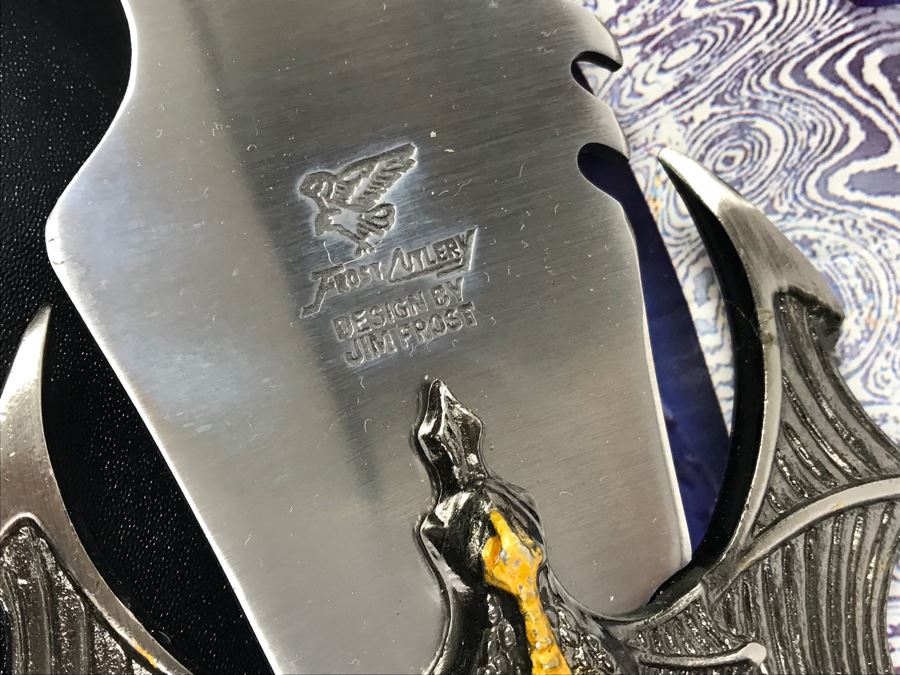 Set Of (2) Fantasy Knives With Boxes: Immortal Warrior And The Guardian By Frost Cutlery [Photo 11]