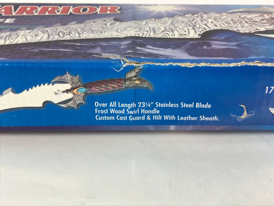 Set Of (2) Fantasy Knives With Boxes: Immortal Warrior And The Guardian By Frost Cutlery [Photo 22]