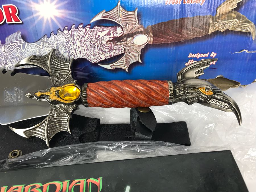 Set Of (2) Fantasy Knives With Boxes: Immortal Warrior And The Guardian By Frost Cutlery [Photo 8]