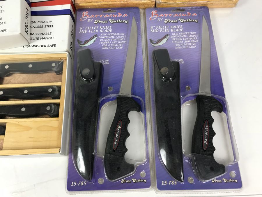 (7) Frost Cutlery Knives Steak Kitchen Fillet Knives New Old Stock [Photo 2]