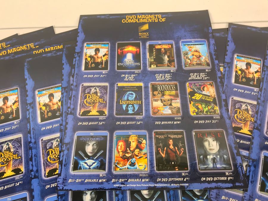 Disney Pirates Of The Caribbean Promotional Plaque, Star Trek Hallmark Ornament And Collection Of SONY DVD Magnets Of Close Encounters, The Dark Crystal, Labrinth, The Fifth Element [Photo 5]