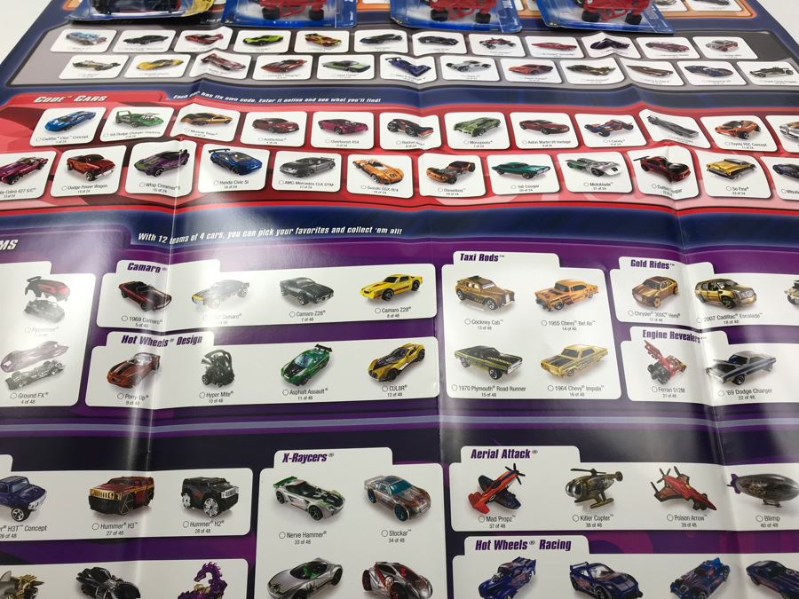 Hot Wheels Poster With (8) New Old Stock Hot Wheels Cars [Photo 8]