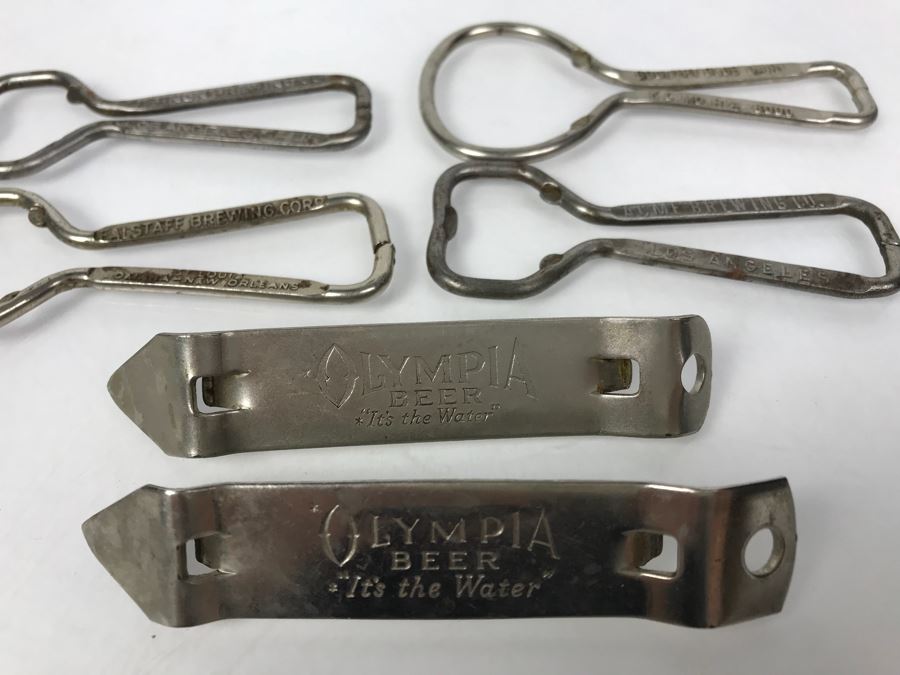 (6) Collection Of Vintage Beer Advertising Church Key Bottle Cap Openers [Photo 1]