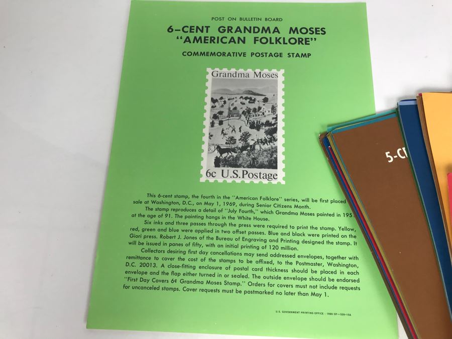 Large Collection Of Vintage United States Postal Service USPS Bulletin Board Flyers Promoting Postage Stamps From 1960's [Photo 8]