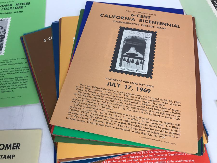 Large Collection Of Vintage United States Postal Service USPS Bulletin Board Flyers Promoting Postage Stamps From 1960's [Photo 10]