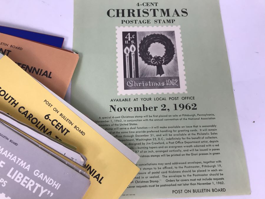 Large Collection Of Vintage United States Postal Service USPS Bulletin Board Flyers Promoting Postage Stamps From 1960's [Photo 7]