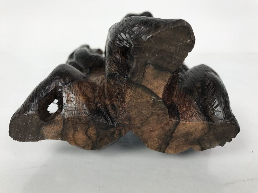 Carved Ironwood Figurine Three Wise Monkeys: See No Evil, Hear No Evil, Speak No Evil [Photo 9]