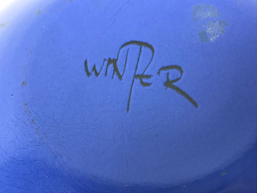 JUST ADDED - (5) Various Handcrafted Mid-Century Enamel Ware Plates Bowls Including Annemarie Davidson [Photo 15]