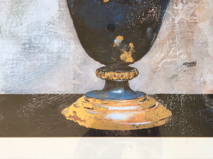 JUST ADDED - Pair Of Gilt Framed Prints Of Vase And Ewer 31' X 37' [Photo 12]