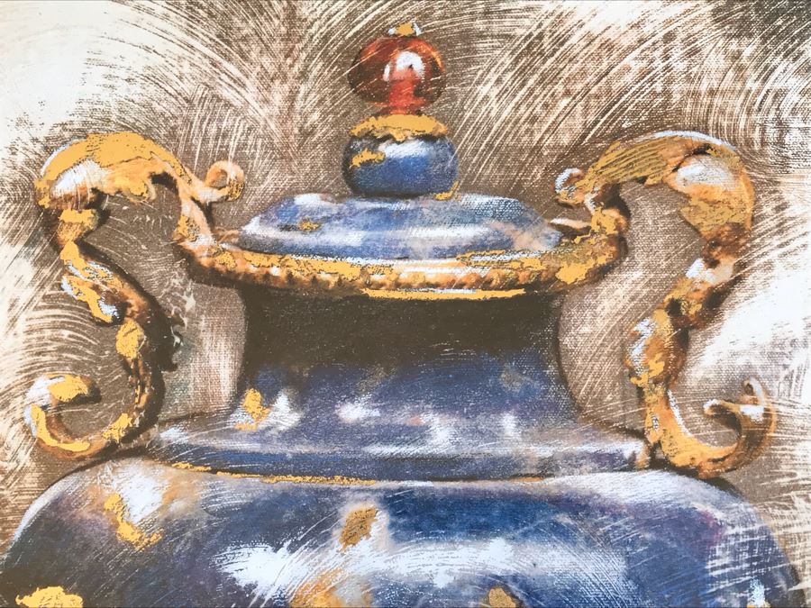 JUST ADDED - Pair Of Gilt Framed Prints Of Vase And Ewer 31' X 37' [Photo 8]