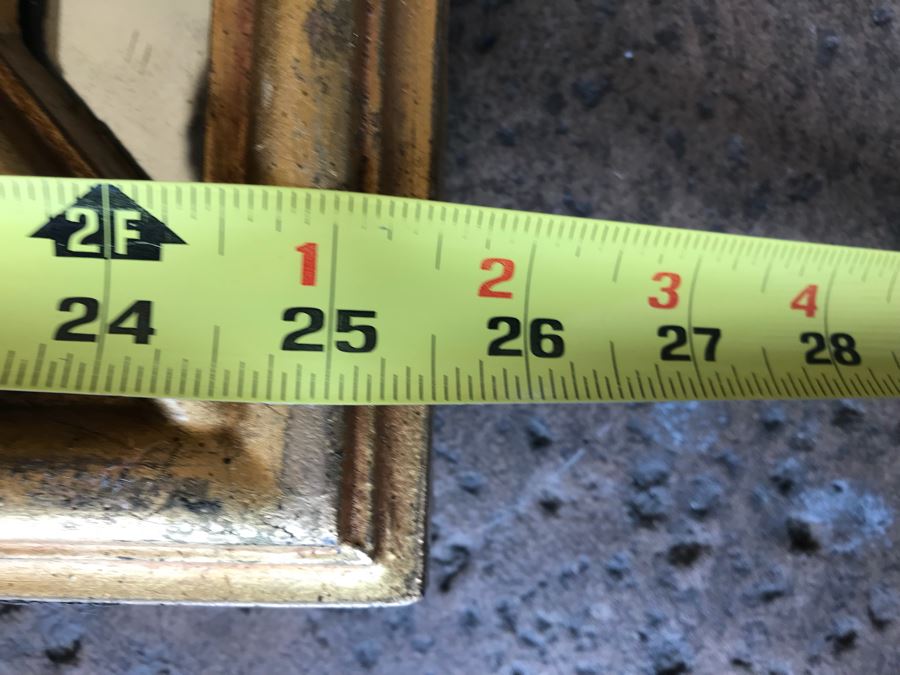 JUST ADDED - Mid-Century Gold Tone Mirror 25.5' X 41' [Photo 5]