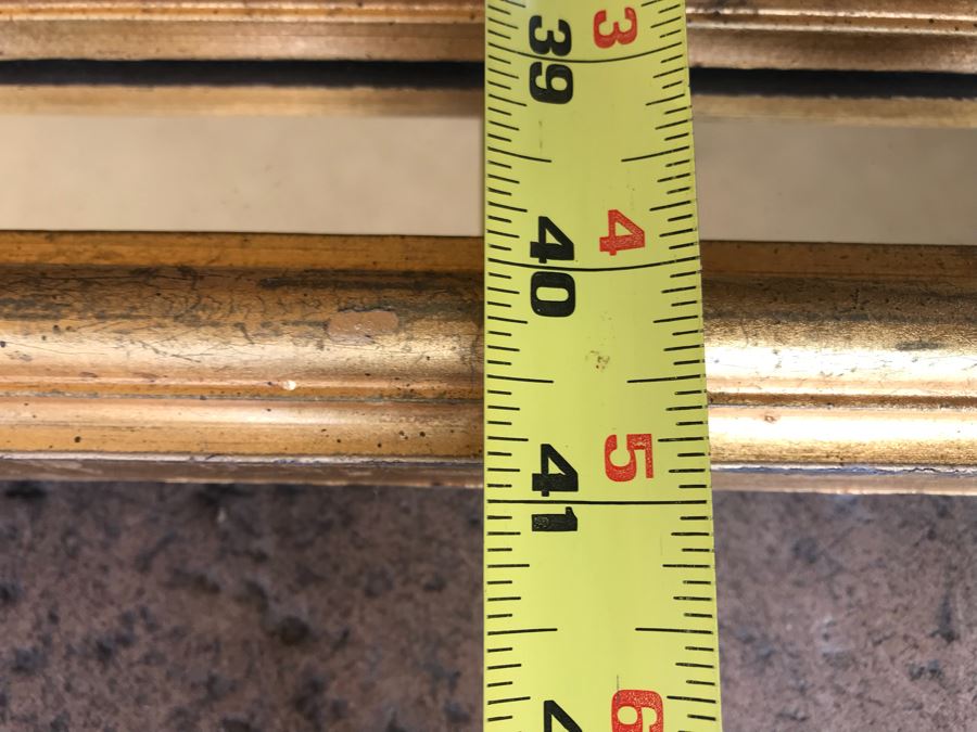 JUST ADDED - Mid-Century Gold Tone Mirror 25.5' X 41' [Photo 6]