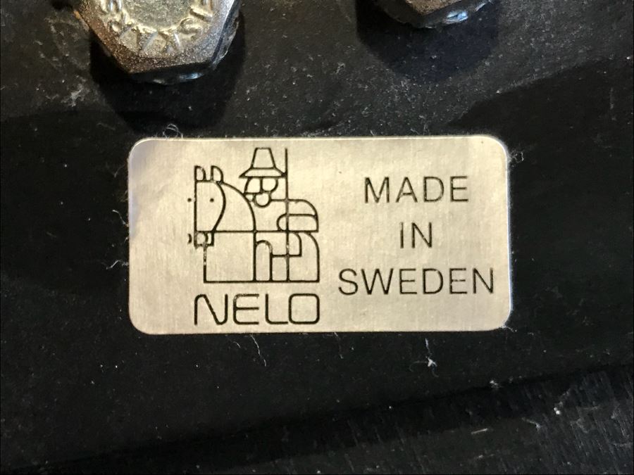 NELO Swedish Leather Mid-Century Modern Swivel Lounge Armchair With Ottoman [Photo 2]