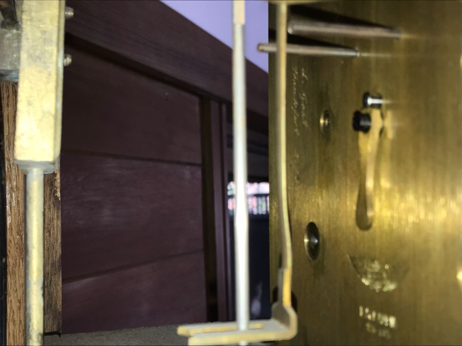 Stunning Arts & Crafts Carved Wooden Grandfather Case Clock With D.G.M.S. Clock Movement - Was Working May Need Servicing [Photo 27]