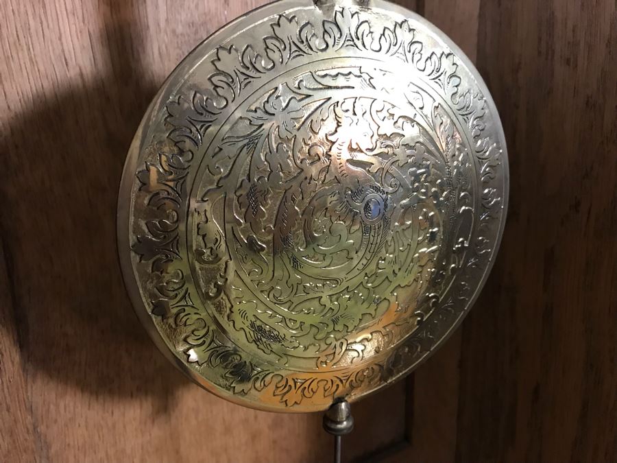 Stunning Arts & Crafts Carved Wooden Grandfather Case Clock With D.G.M.S. Clock Movement - Was Working May Need Servicing [Photo 21]