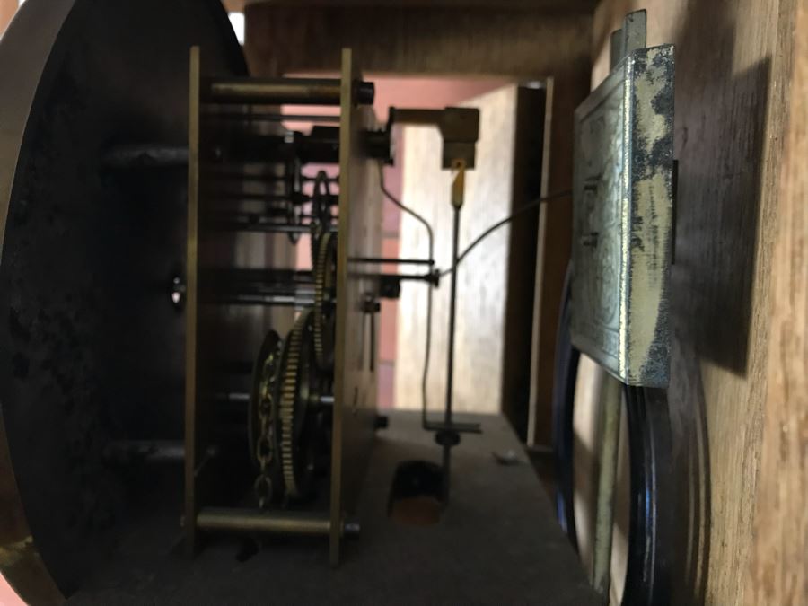 Stunning Arts & Crafts Carved Wooden Grandfather Case Clock With D.G.M.S. Clock Movement - Was Working May Need Servicing [Photo 17]