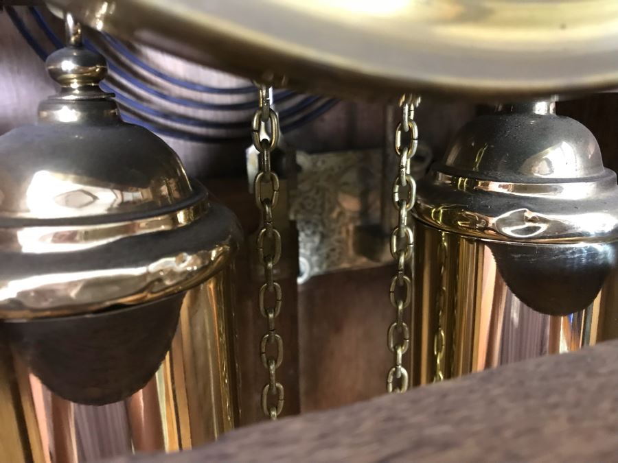 Stunning Arts & Crafts Carved Wooden Grandfather Case Clock With D.G.M.S. Clock Movement - Was Working May Need Servicing [Photo 19]