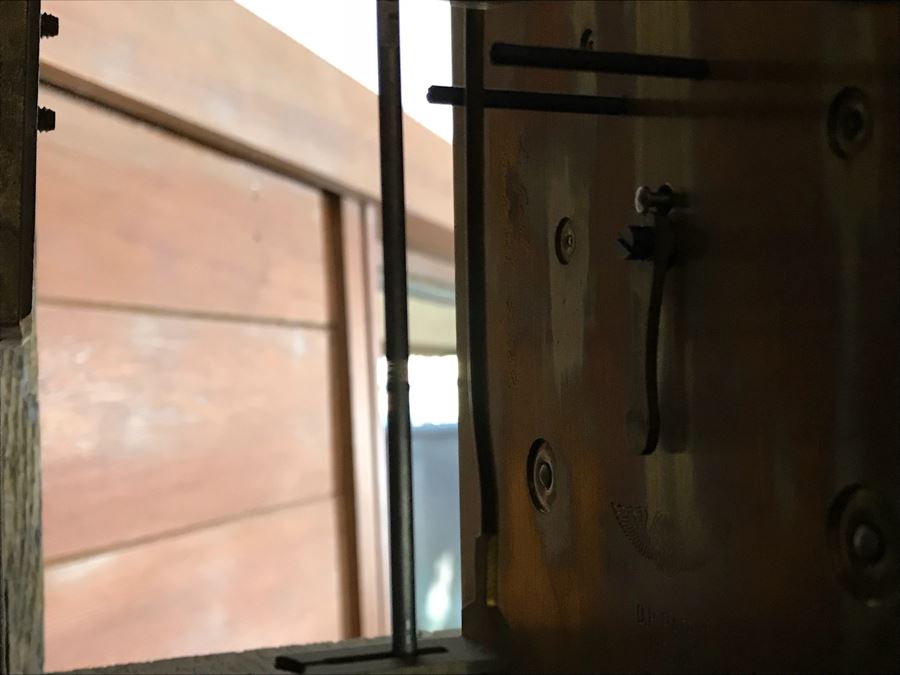 Stunning Arts & Crafts Carved Wooden Grandfather Case Clock With D.G.M.S. Clock Movement - Was Working May Need Servicing [Photo 25]