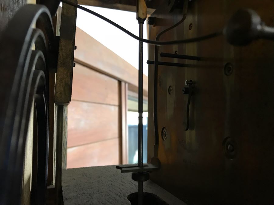 Stunning Arts & Crafts Carved Wooden Grandfather Case Clock With D.G.M.S. Clock Movement - Was Working May Need Servicing [Photo 23]