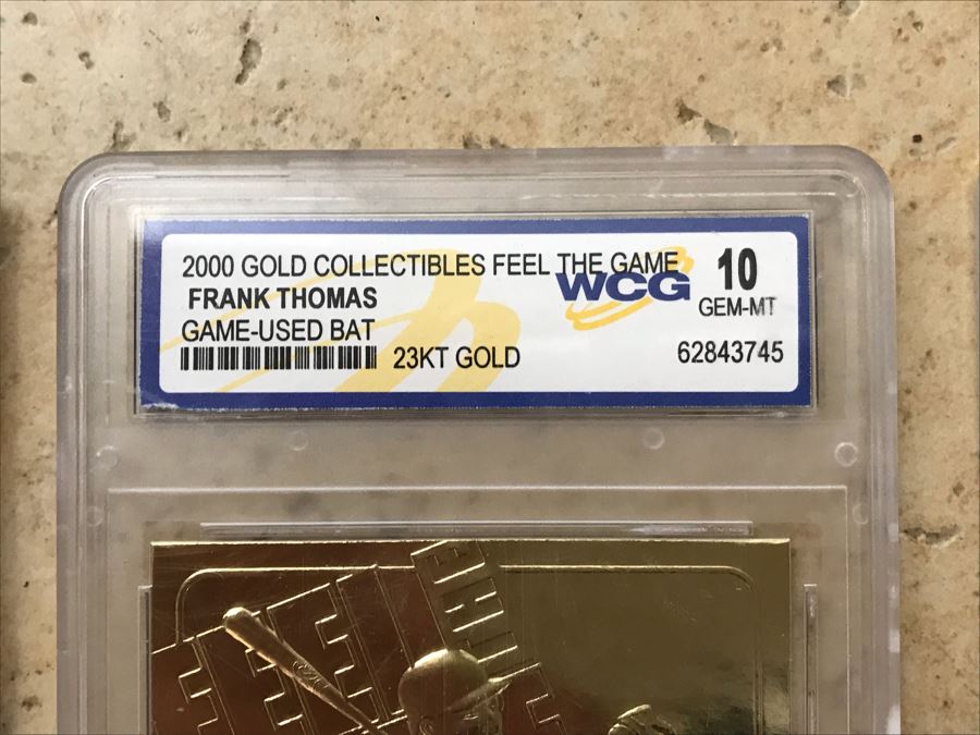 (3) Graded 10 Baseball Cards Frank Thomas Game-Used Bat Cards [Photo 3]