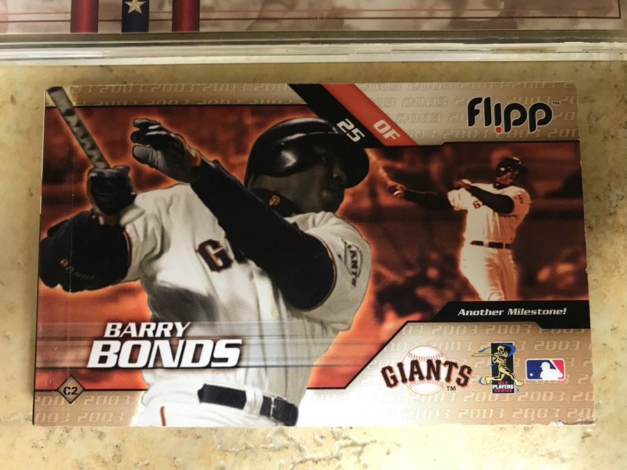 Graded 10 Baseball Card Bob Feller, Graded 9 Baseball Card Rafael Palmeiro, Barry Bonds Flipp Card And Lou Gehrig Limited Edition Card [Photo 3]