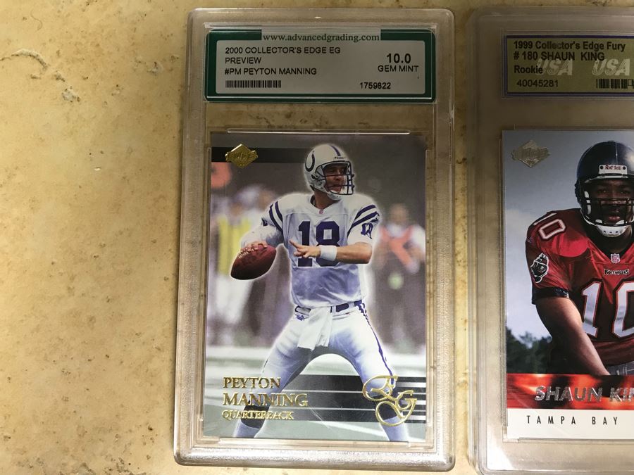 Graded 10 Football Cards: Peyton Manning And Shaun King Rookie Card [Photo 2]