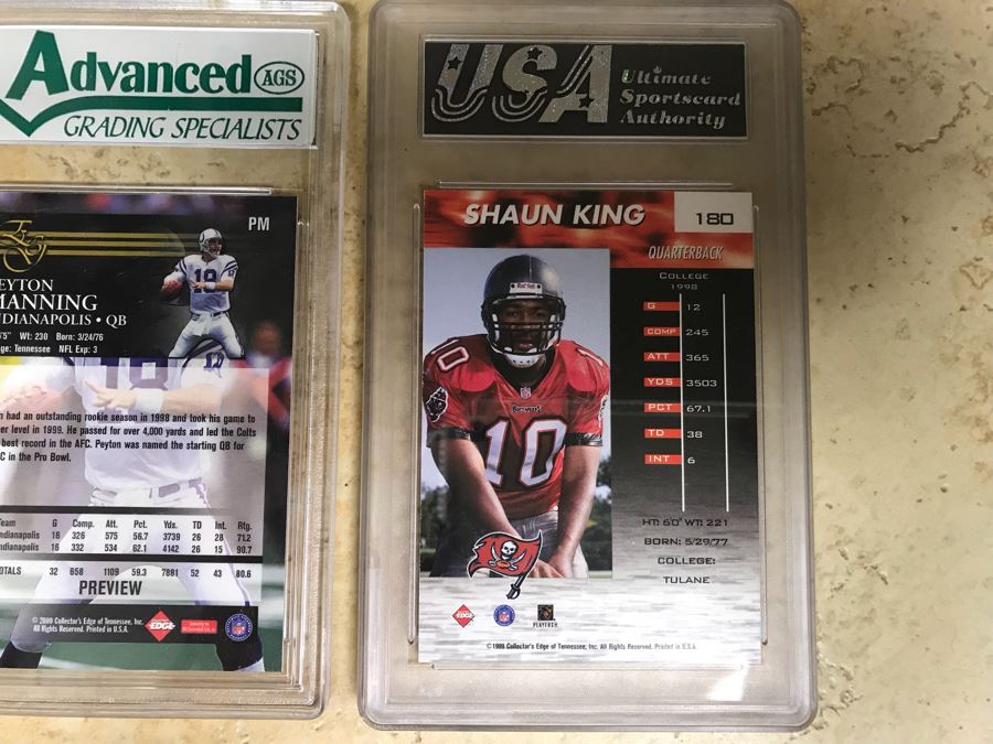 Graded 10 Football Cards: Peyton Manning And Shaun King Rookie Card [Photo 9]