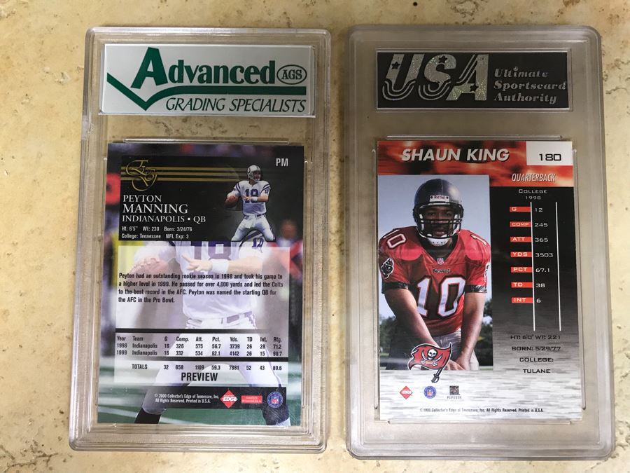 Graded 10 Football Cards: Peyton Manning And Shaun King Rookie Card [Photo 7]