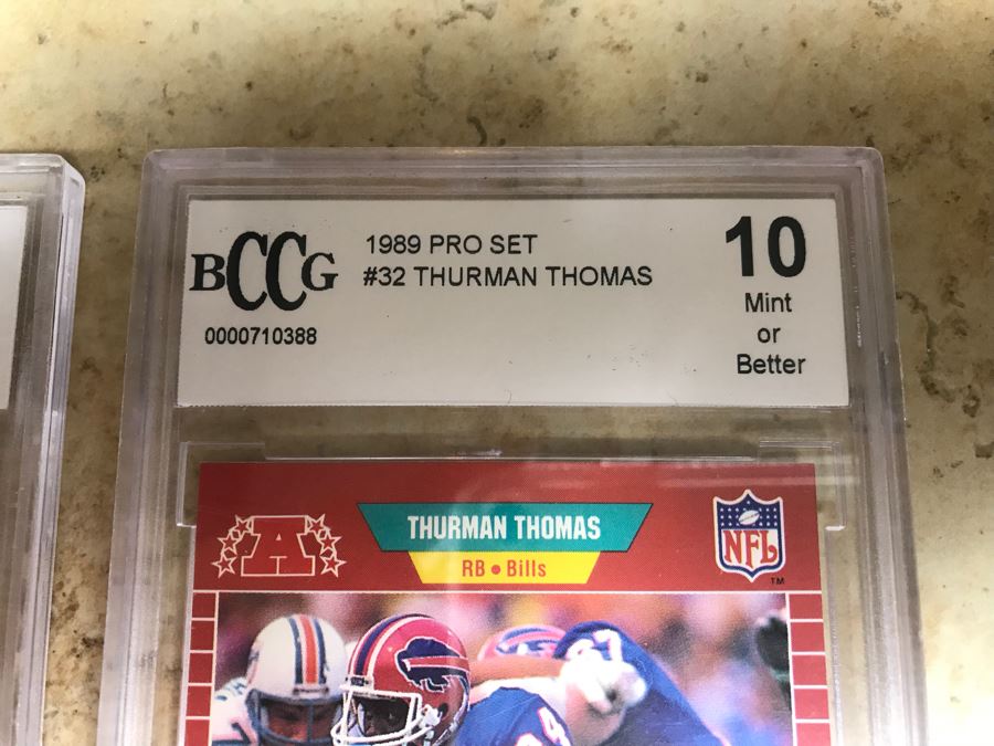 Graded 10 Football Cards Thurman Thomas [Photo 5]