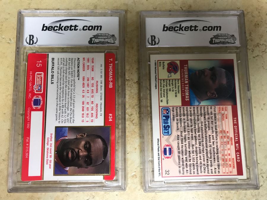 Graded 10 Football Cards Thurman Thomas [Photo 6]