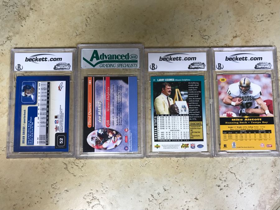 Graded 9.5 Football Card Dan Marino 3Q, Graded 9 Football Cards: Brian Griese, Larry Csonka And Mike Alstott [Photo 11]