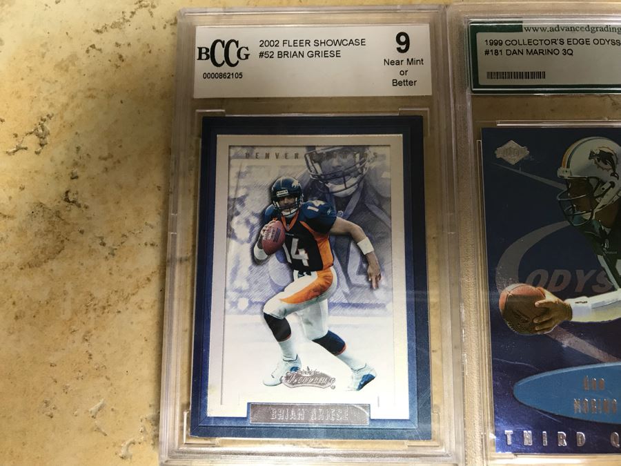 Graded 9.5 Football Card Dan Marino 3Q, Graded 9 Football Cards: Brian Griese, Larry Csonka And Mike Alstott [Photo 5]