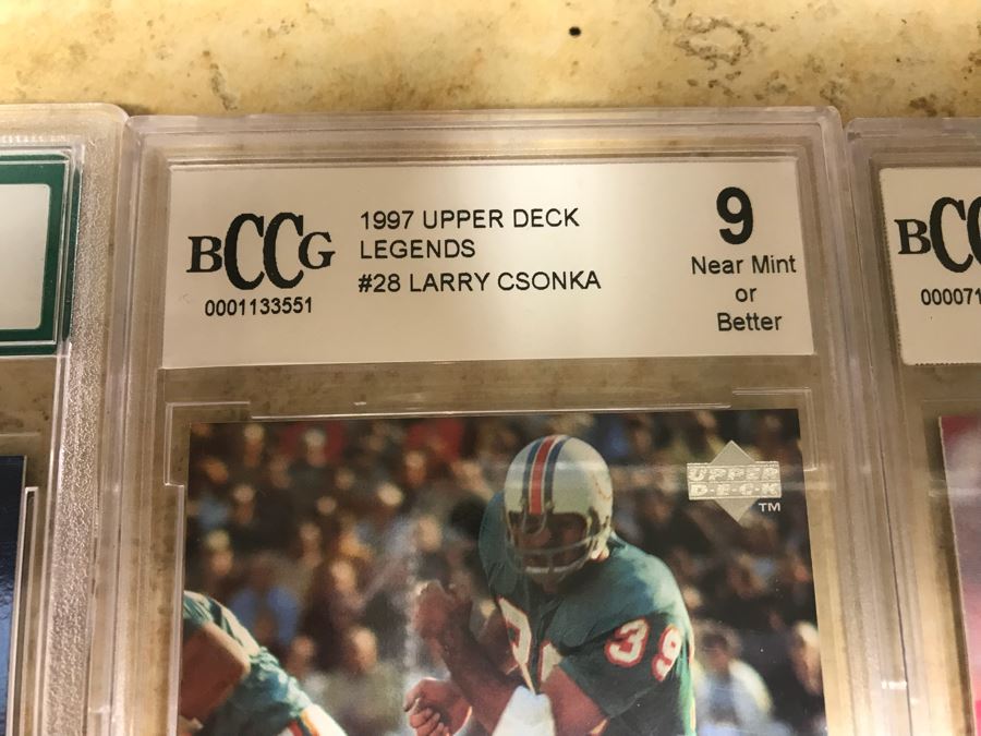 Graded 9.5 Football Card Dan Marino 3Q, Graded 9 Football Cards: Brian Griese, Larry Csonka And Mike Alstott [Photo 8]
