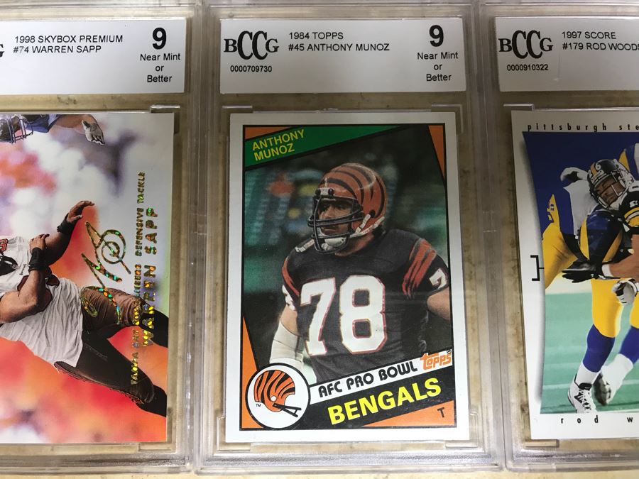Graded 9 Football Cards: Warren Sapp, Anthony Munoz And Rod Woodson [Photo 4]
